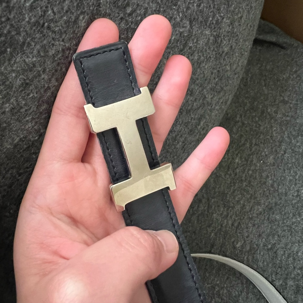 Authentic 💯🫶🏻 Hermès Black Belt Leather ❤️💯 - Picture 5 of 7